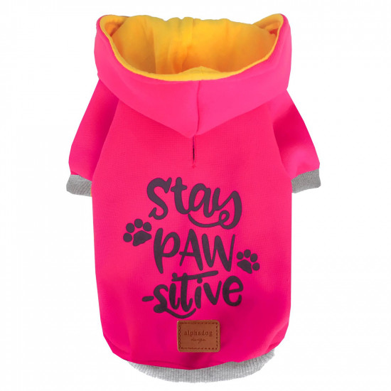 Stay Pawstive | Köpek Sweatshirt Pembe 