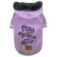 Stay Pawstive | Köpek Sweatshirt Lila